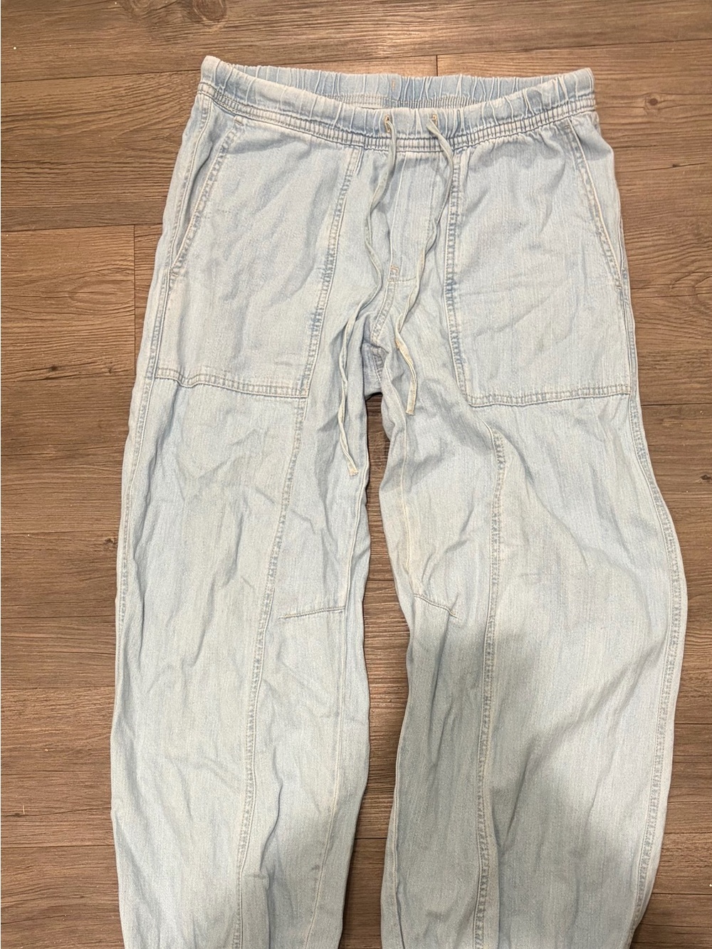 Old Navy Light Blue Relaxed Denim Joggers